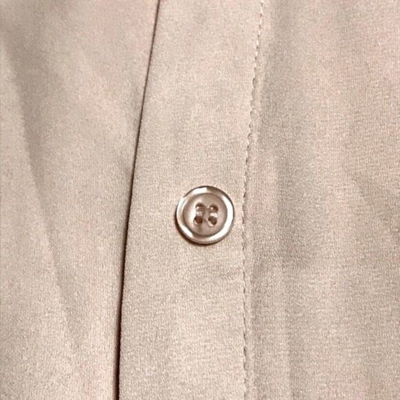 Forever 21 Pink Collared Button Down Sheer Blouse - Picture 7 of 10